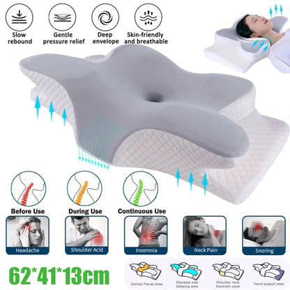 Relaxion™ ErgoSleep Cervical Pillow Advanced Neck Alignment & Anti-Snore Support