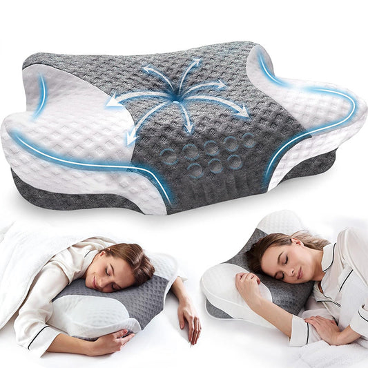 Relaxion™ Ergonomic Pro Cervical Pillow Deep Neck Support for Pain-Free Sleep